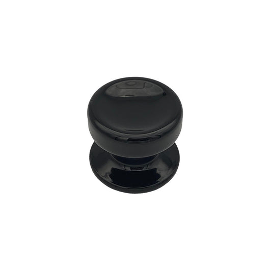 Pomolo fisso per porta SAGUATTI 874/70QB in alluminio nero lucido