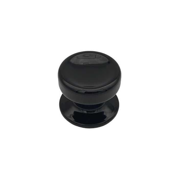 Pomolo fisso per porta SAGUATTI 874/70QB in alluminio nero lucido