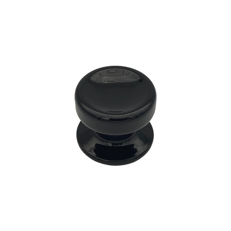 Pomolo fisso per porta SAGUATTI 874/70QB in alluminio nero lucido