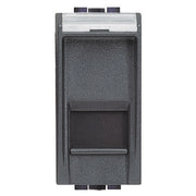 Bticino living light presa rete antracite lan rj45 cat.5e utp toolless l4279c5e
