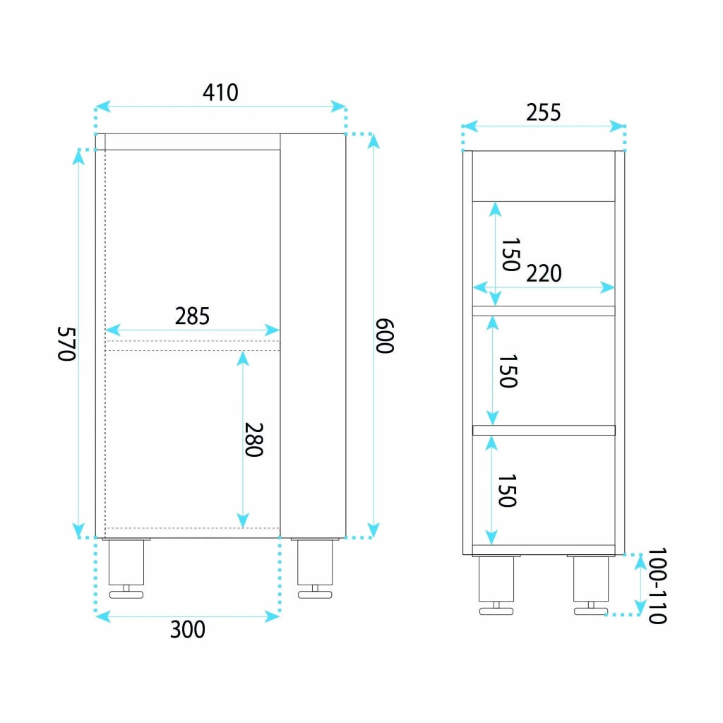 Mobile Da Bagno Con Lavabo Rea Astra 43cm