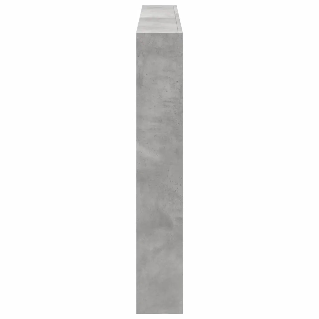 Testiera | Testata con Contenitore a LED Grigio Cemento 160x17x102 cm