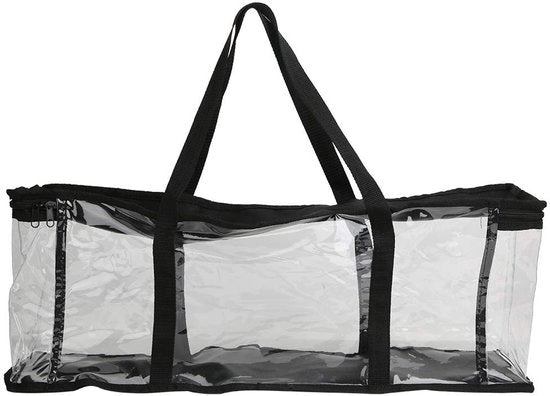 Organizzatore di Cassetta Grande Capacità - Translucido - Borsa da Spalla - Organizzatore - Utensili di Cucina - Chiusura a Cerniera