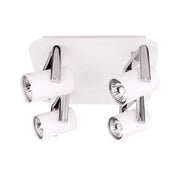 Plafoniera Italux Bland bianca 4 luci GU10 25 cm FH31714SJ11-WCH