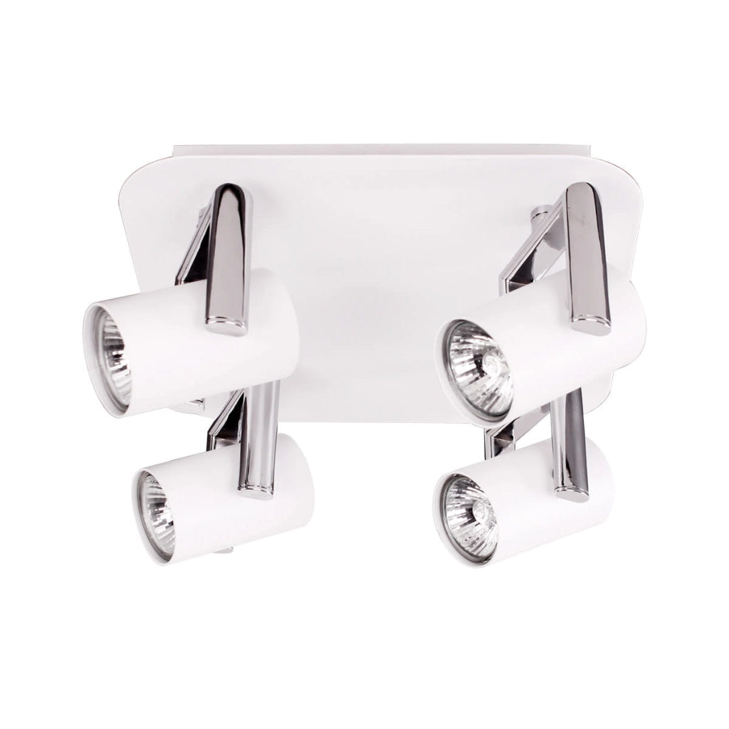 Plafoniera Italux Bland bianca 4 luci GU10 25 cm FH31714SJ11-WCH