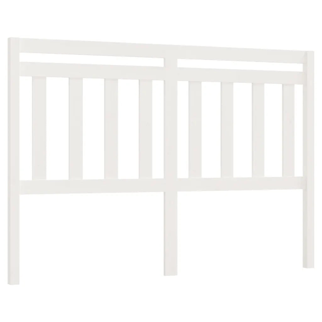 Testiera per Letto-Testata-Testiera Decorativa Bianca 146x4x100cm in Legno Massello di Pino 874028
