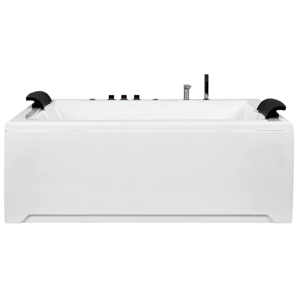 Vasca Idromassaggio Dritta Bianca Sanitaria Acrilico Singola 183 x 142 cm Spazio per 2 Rettangolare Stile Moderno
