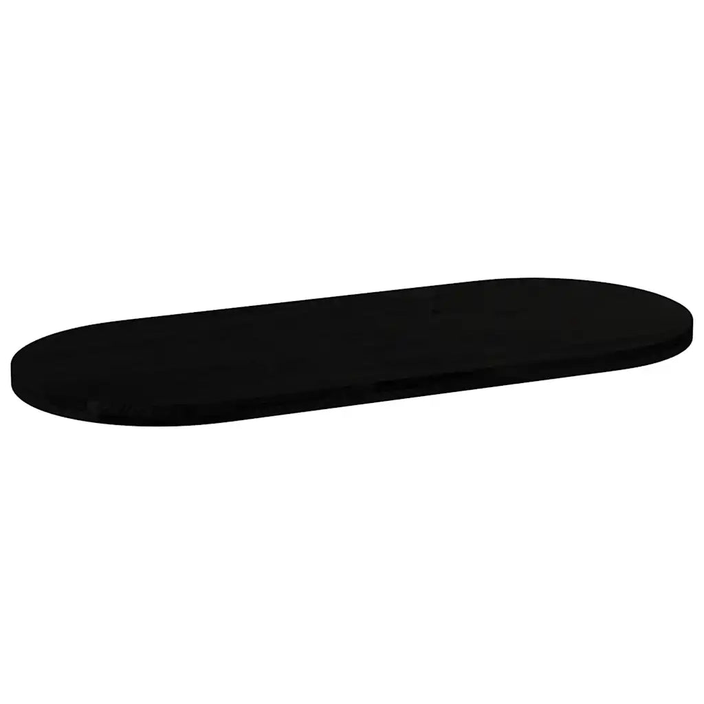 Piano Tavolo Marrone Scuro 140x60x4 cm in Rovere Massello Ovale 4009084