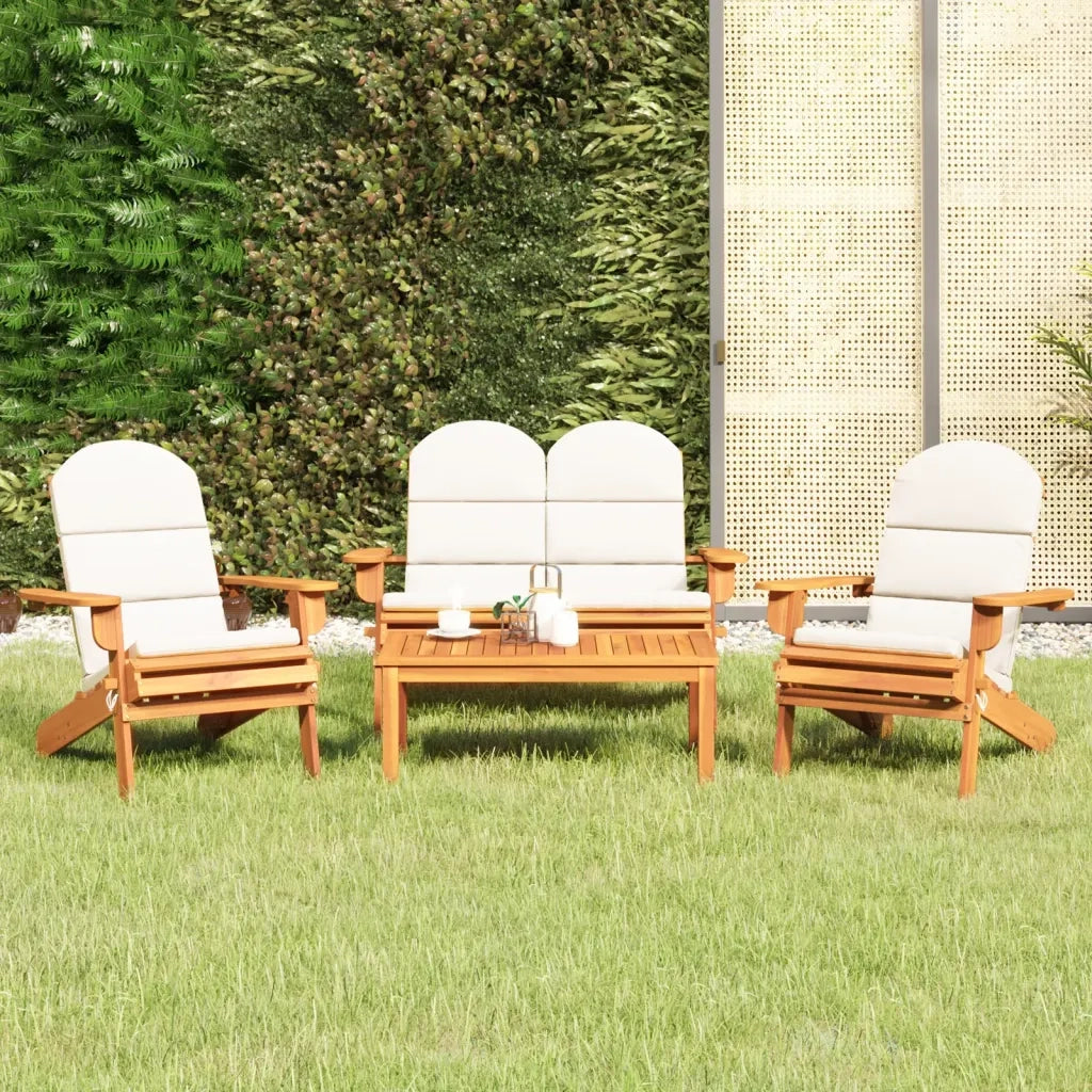 Set Salotto da Giardino Adirondack 4pz Legno Massello di Acacia 3152131