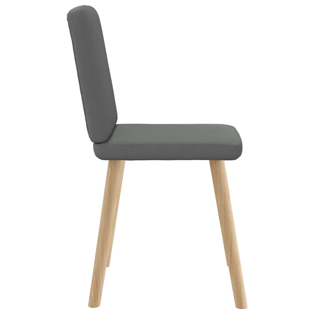 Sedie da Pranzo 4 pz Grigio Scuro in Tessuto 3315298