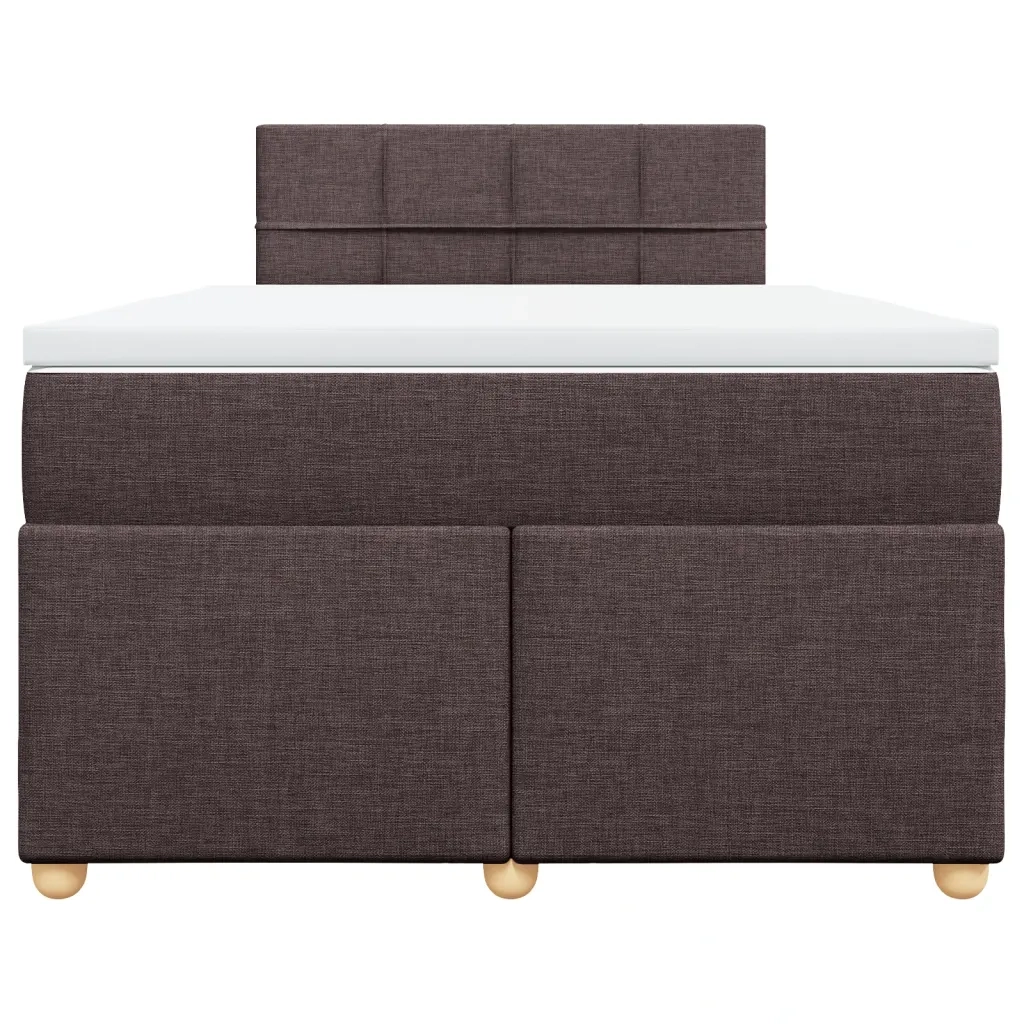 Giroletto a Molle con Materasso Marrone Scuro 120x200cm Tessuto 3288950