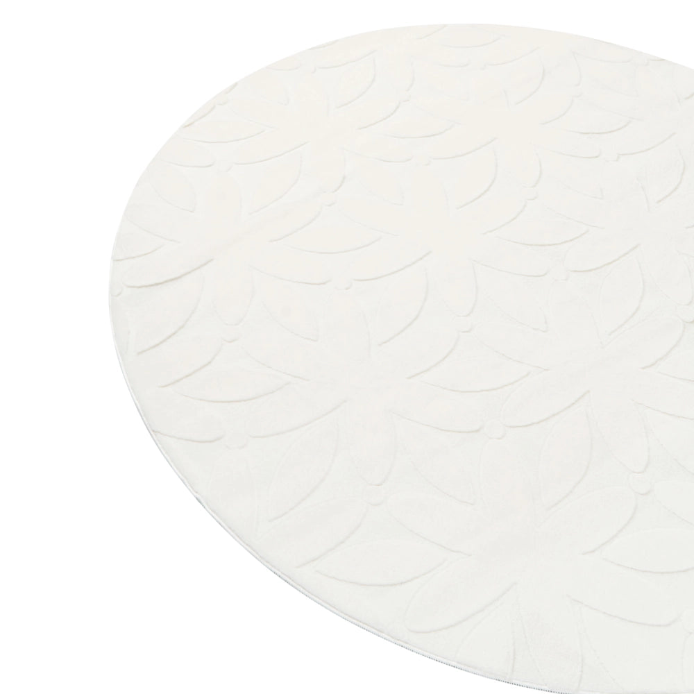 Tappeto in lana forma rettangolare, tuftato a mano 160 x 230 cm bianco sporco design elegante