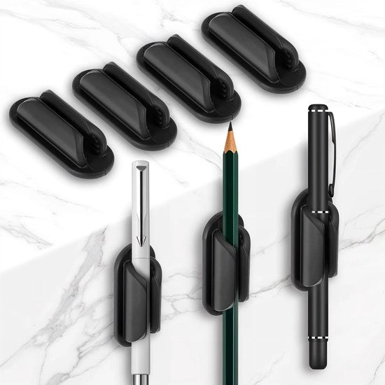 Set di 10 tenere per pennarelli adesivi, tenere per pennarelli adesivi per pareti, tenere per pennarelli adesivi per scrivanie, frigoriferi, lavagne, colore nero