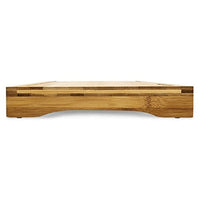 Tagliere in bambù protegge piatto con bordi rialzati e canali per il succo 52 cm 4313026