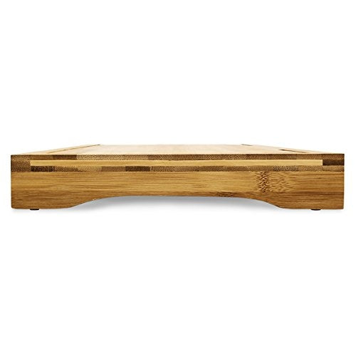 Tagliere in bambù protegge piatto con bordi rialzati e canali per il succo 52 cm 4313026