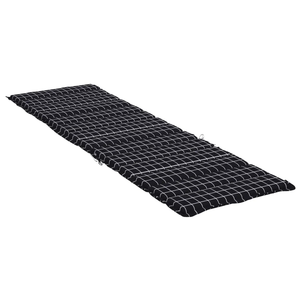Cuscino per Lettino con Motivo a Quadri Nero in Tessuto Oxford 361444