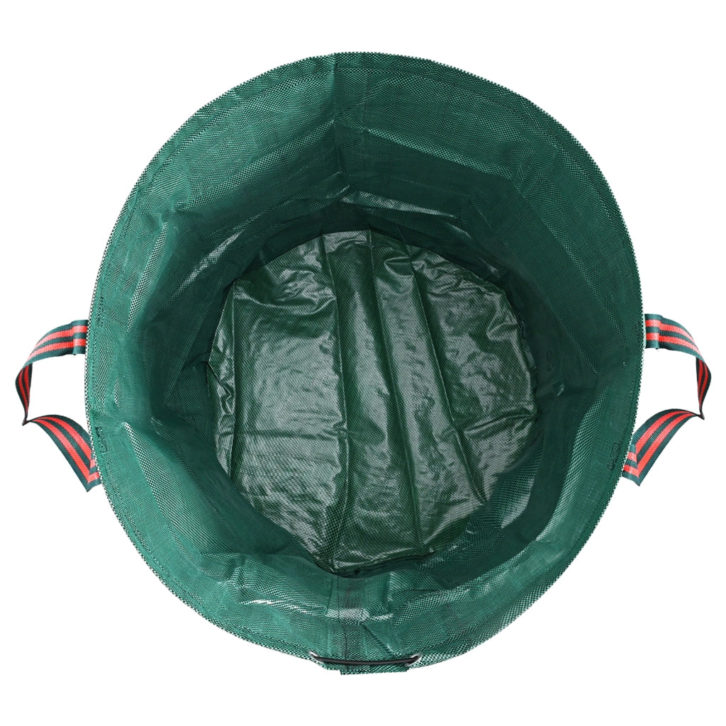 Borse per rifiuti da giardino  con manici 12 pz pieghevoli rotonde verdi 120 L