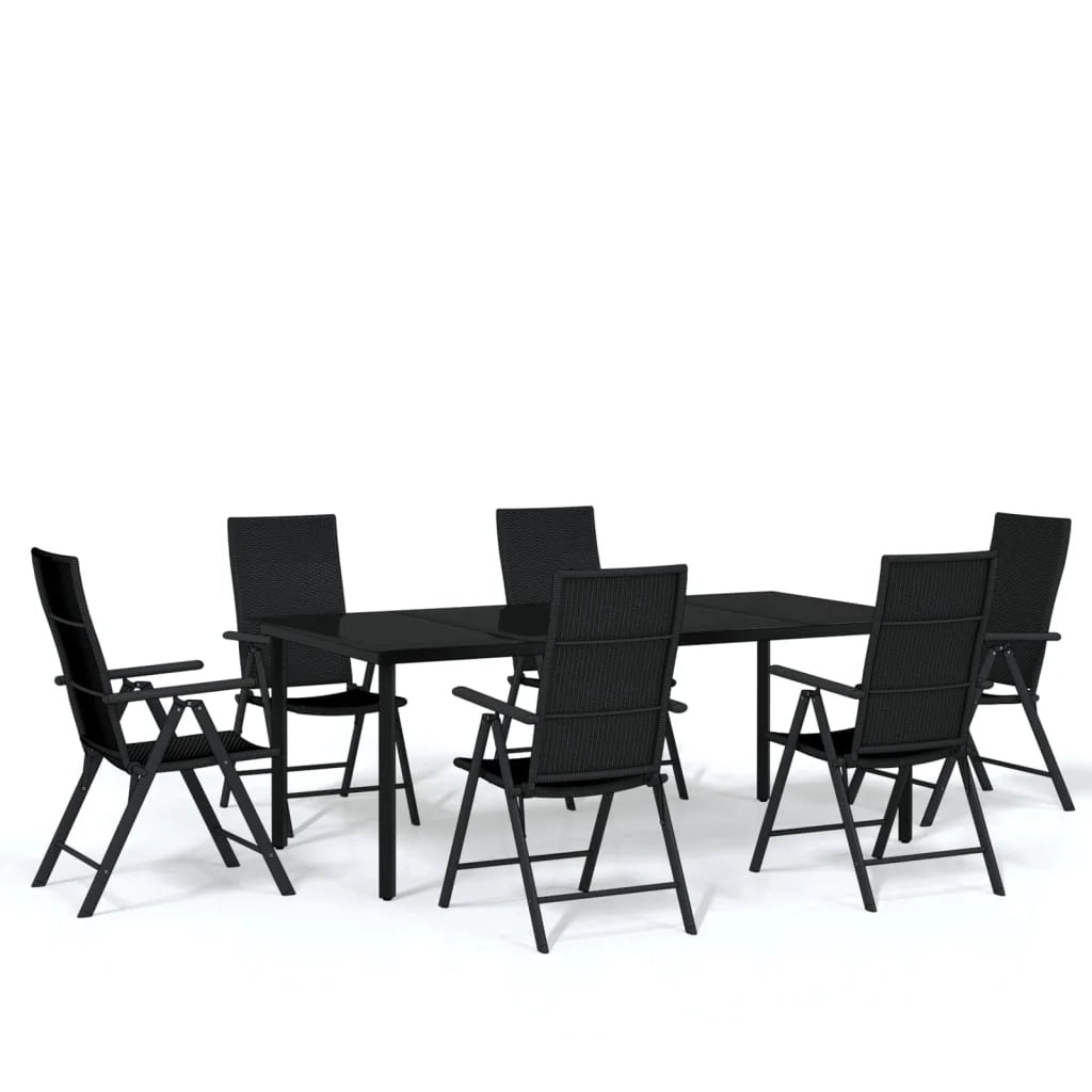 Set da pranzo da giardino nero da 7 pezzi 02_0014031