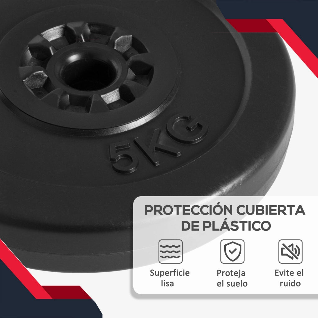 Dischi Pesi 2x5kg 2x10kg ¨C zephmum ¨C Nero ?25mm