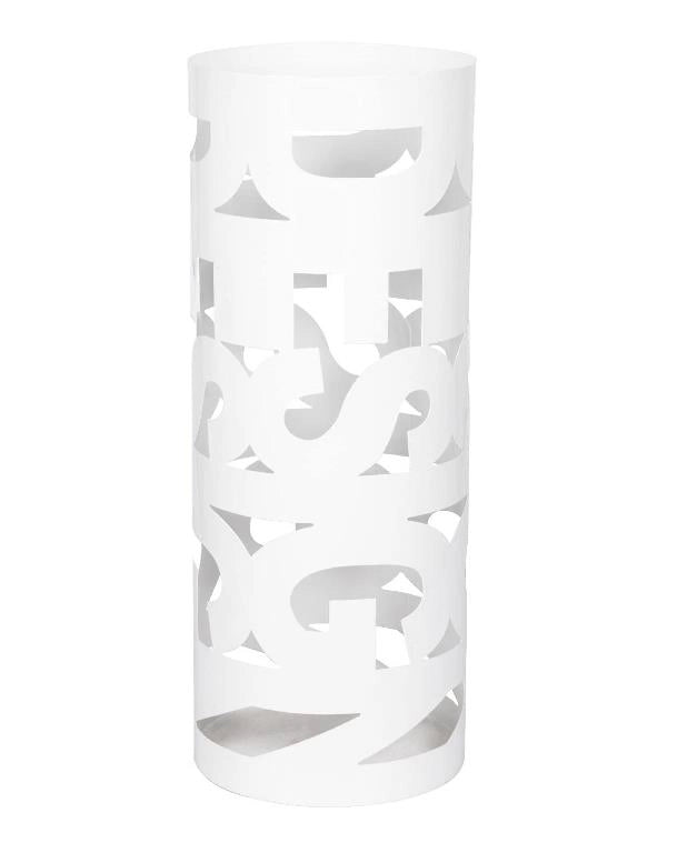 Portaombrelli Salvaspazio in Metallo Design Bianco 52 cm