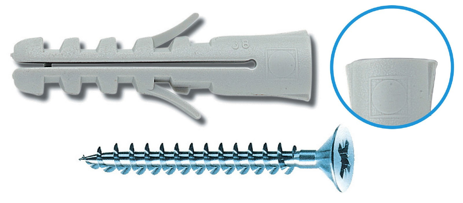 sc tassello senza bordo 6 mm 20 pz cod:ferx.87455