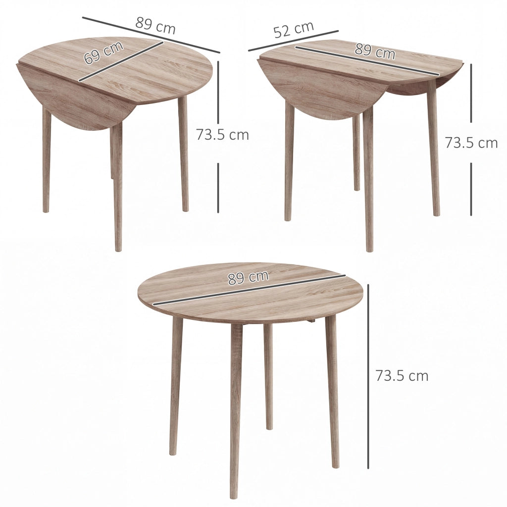 Tavolo Pieghevole Moderno ¨C Zephmum ¨C Legno Truciolato ?89x73.5 cm