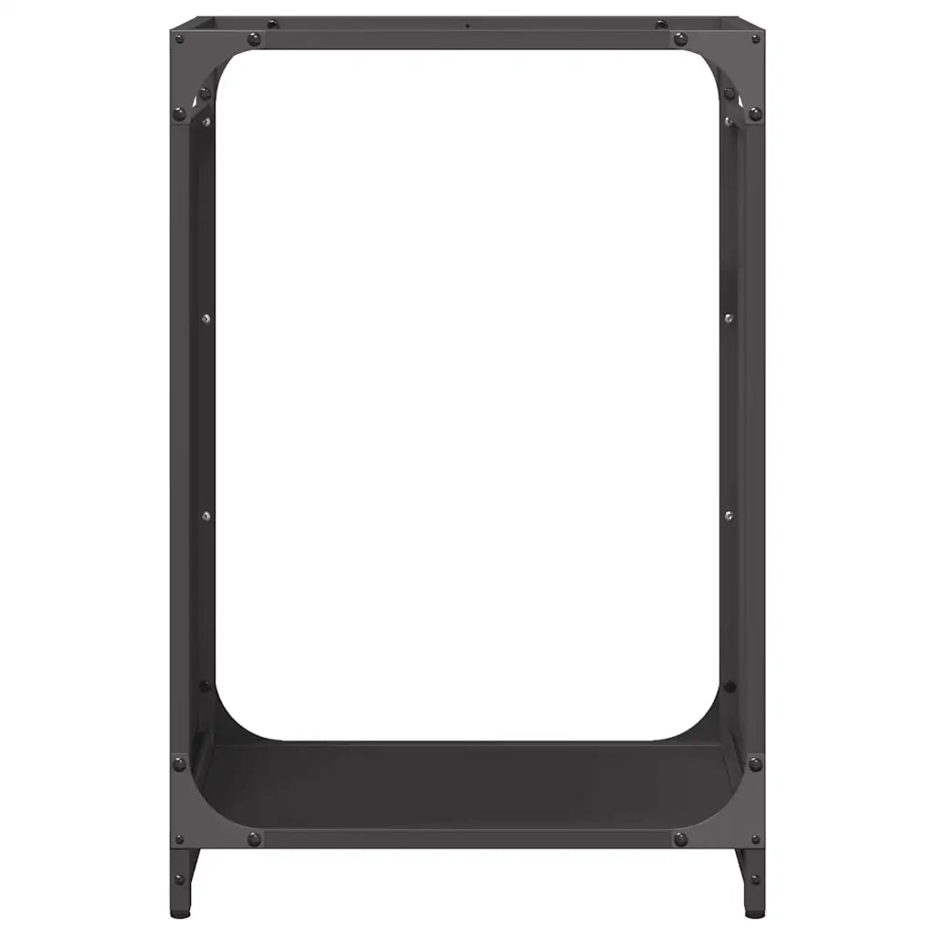 Rastrelliera per Legna da Ardere Nera 44x28x65 cm CFW3766901