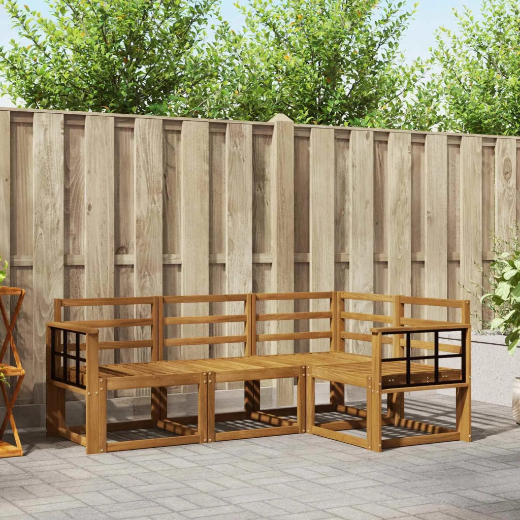 Set di divani da esterno 4 pcs Naturale