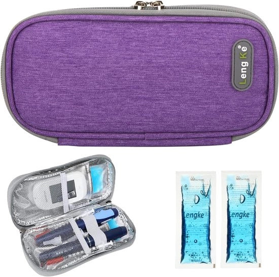 Borsa di Insulina Portatile per Diabetici - Borsa di Viaggio Termoisolante in Blu