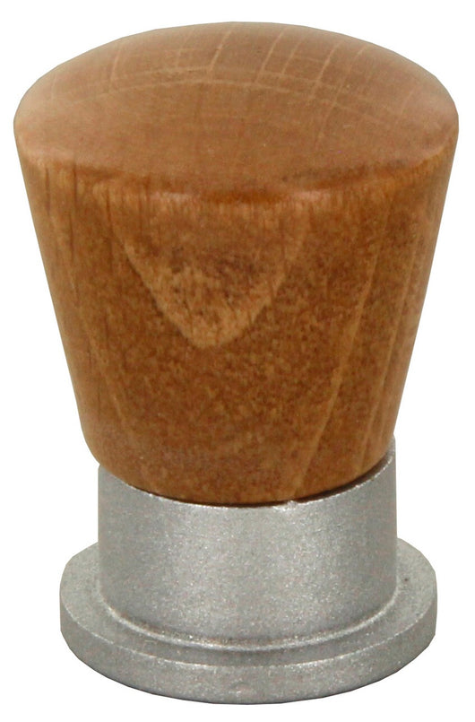 pomolo conico legno/ottone 745a mm.19 noce chiaro cod:ferx.8745