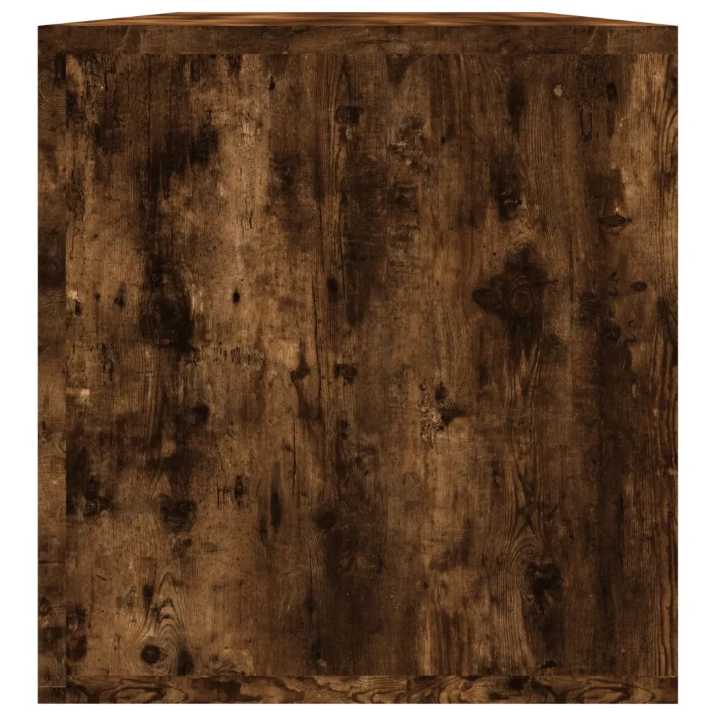 Contenitore per Vinili Rovere Fumo 71x34x36cm Legno Multistrato 815252