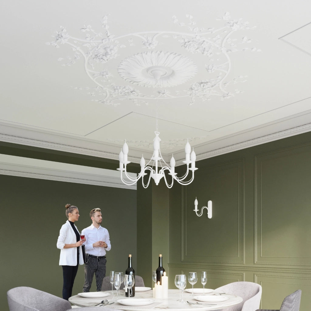 Lampadario a sospensione candeliere bianco 5xE14 PALADA Pure Lume