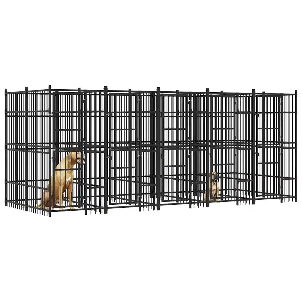 Gabbia per Cani da Esterno in Acciaio 9,22 m² 3097940