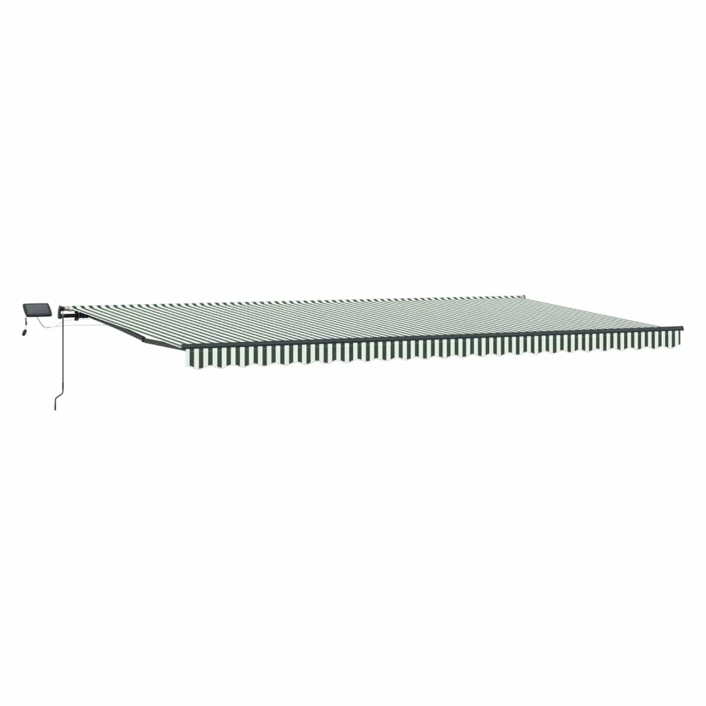 Tenda retrattile Verde e Bianco 600 × 350 cm 3331810