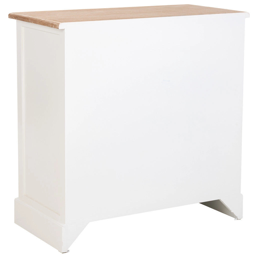 Mobile da ingresso in legno bianco 2 cassetti e 2 ante 82x39,5x80h cm