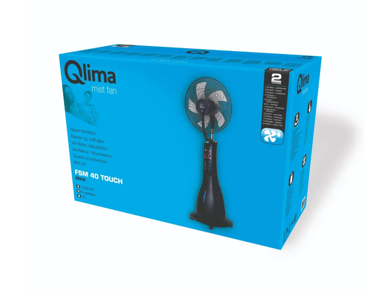 Ventilatore nebulizzatore Qlima FSM 40 Touch colore nero con telecomando