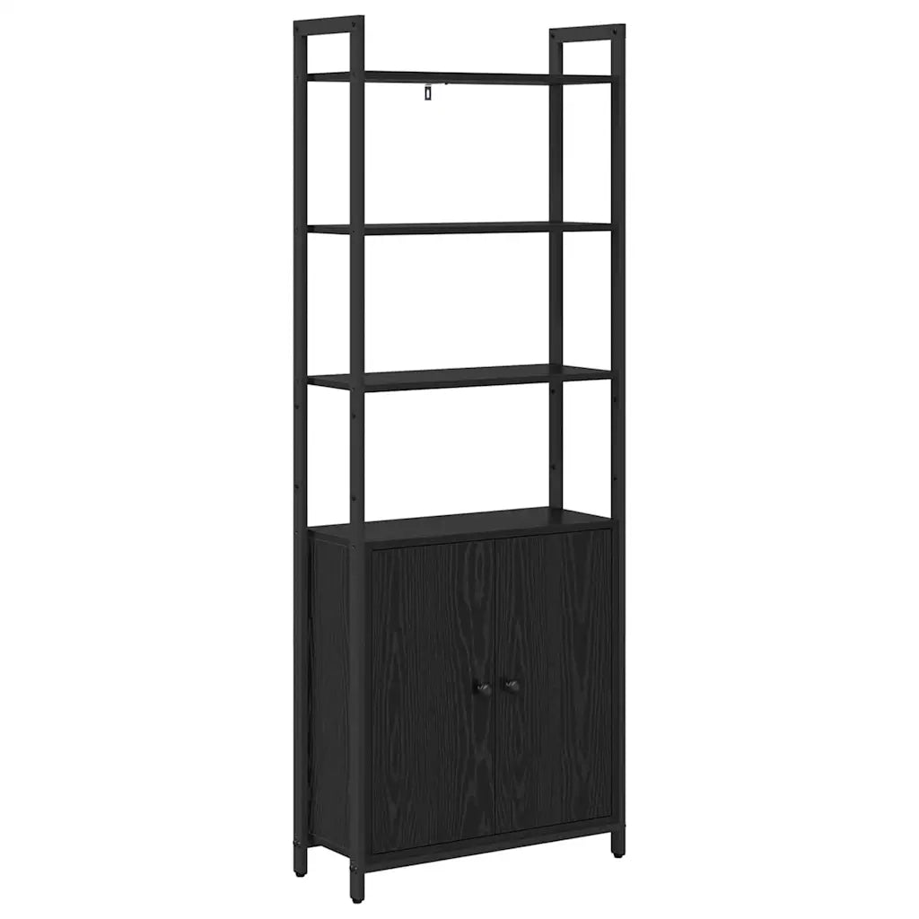 Armadio per Libri Rovere Nero 60 x 24 x 161 cm 883856