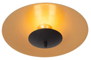 Plafoniera rotonda moderna oro/nero Vulcan LED 9W Lucide