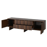 Mobile TV con 4 cassetti e 2 ante - per soggiorno - 180 x 40 x 56 cm - noce scuro