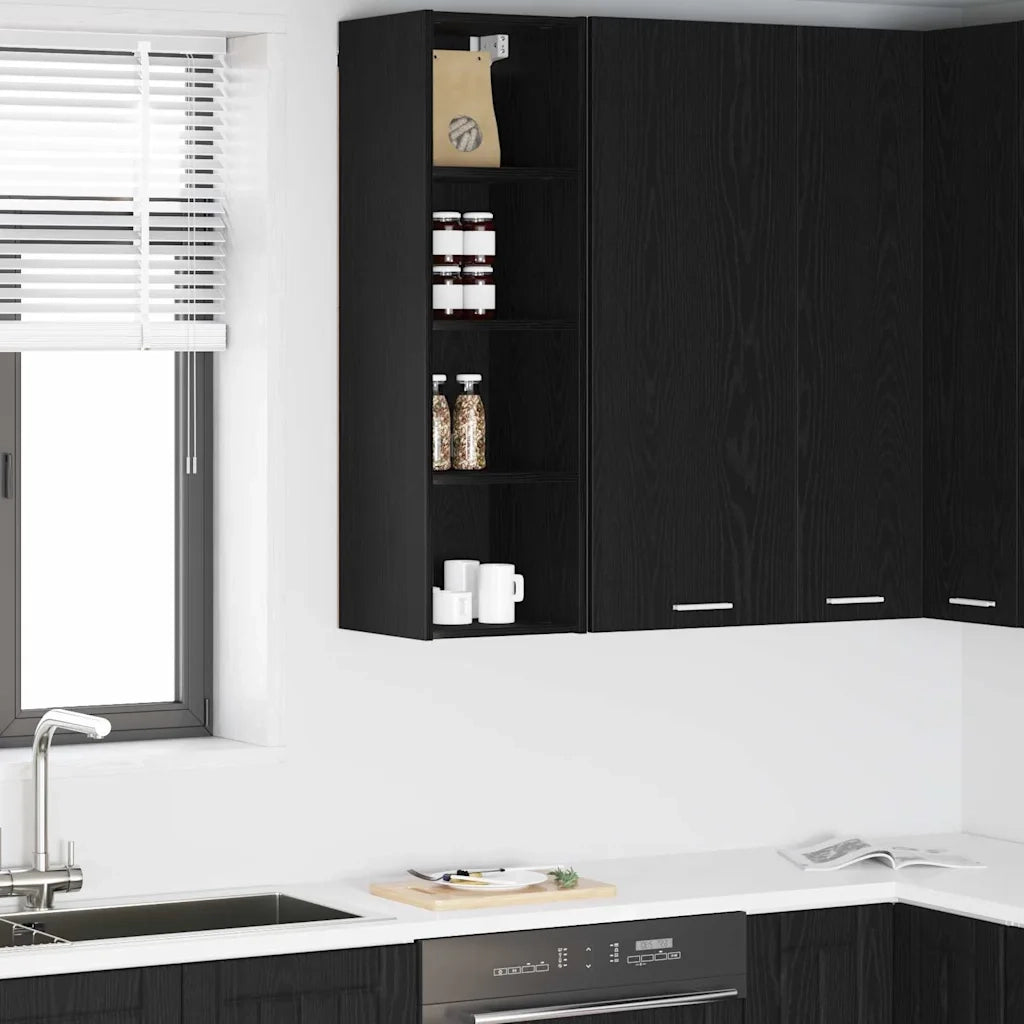 Armadio pensile Rovere Nero 30 x 29,5 x 100 cm 884459