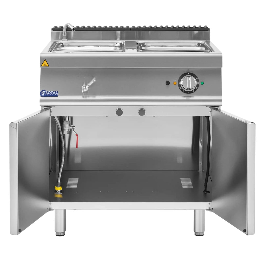 Bagnomaria 6000W 2 x GN 1/2 2 x GN 1/3 rubinetto mobiletto base (80 x 73 cm) acciaio inox 14_0008296