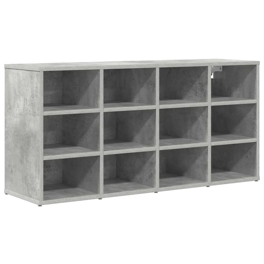 vidaXL Scarpiera Grigio cemento 103 x 30 x 51 cm Legno multistrato