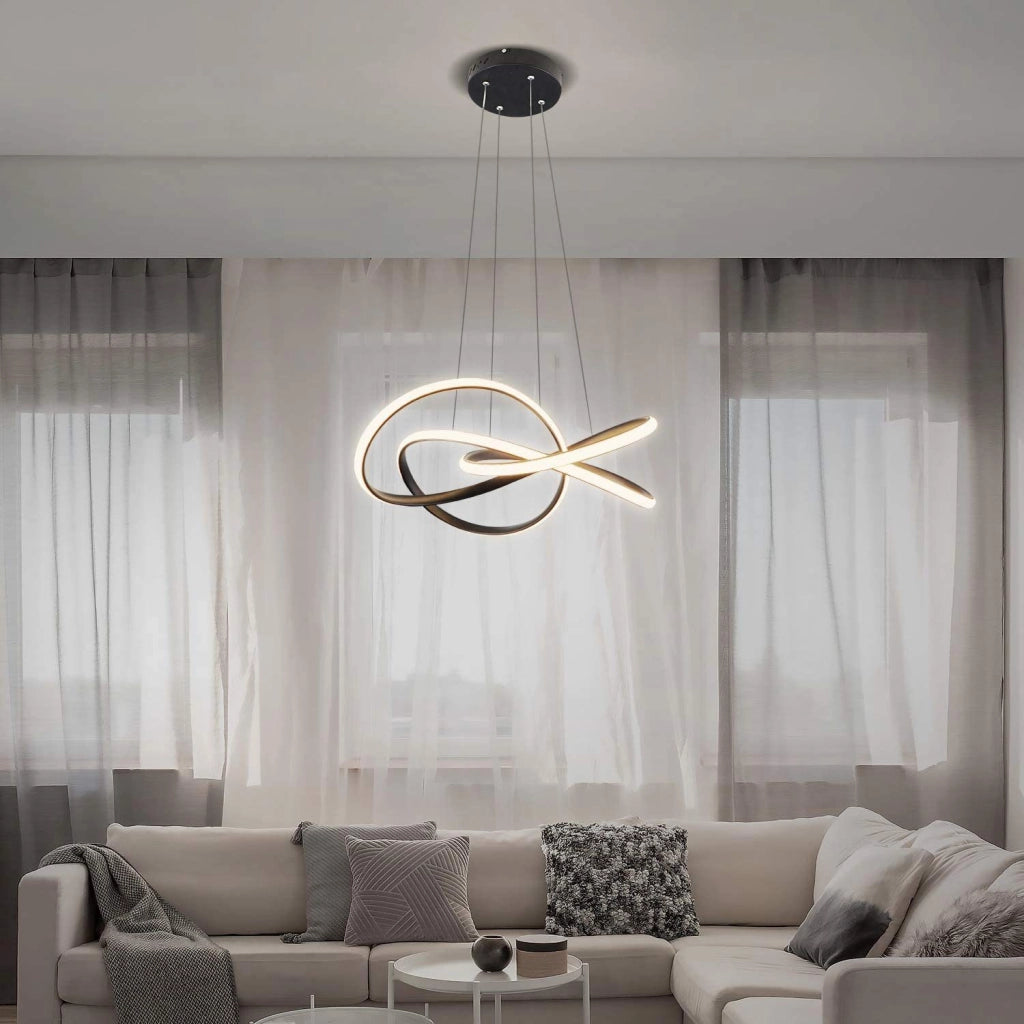 Lampada a sospensione ZMH a LED con altezza regolabile 62W telecomando per camera da letto