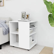 Mobiletto con Ruote Bianco 60x53x72 cm in Legno Multistrato