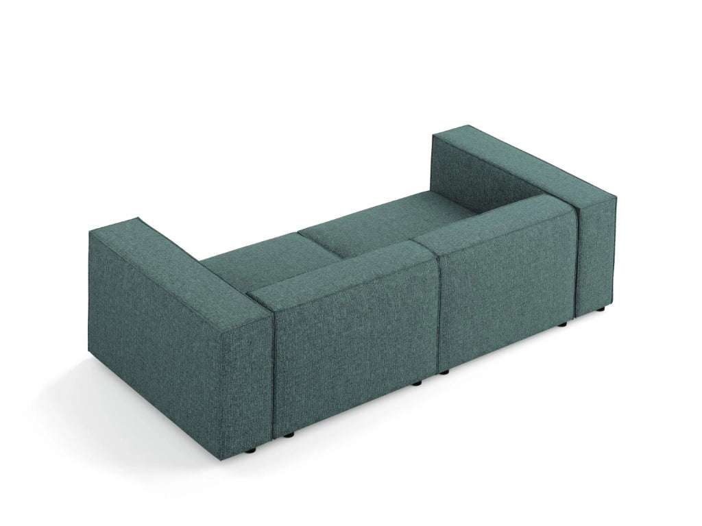 Cosmopolitan Design - Divano "Arendal" 3 posti in ciniglia petrolio 