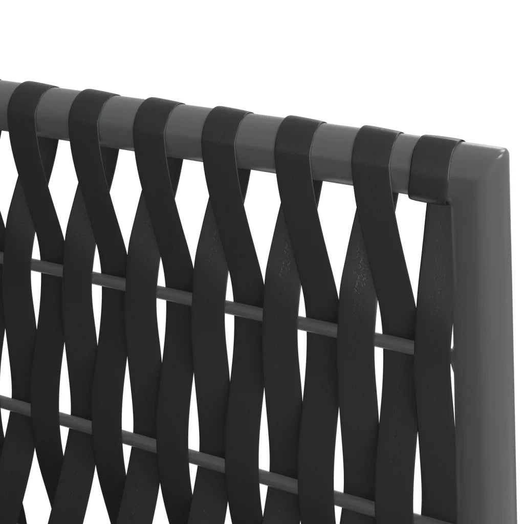 Sedie da Giardino con Cuscini 4pz Nere 54x61x83cm in Polyrattan 3187089