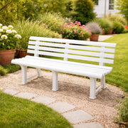 Artur, Panchina da Esterno 3 Posti Made in Italy, 145x49x74h cm Bianco