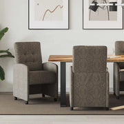 Sedie da Pranzo con Ruote 2 pcs Grigio scuro 58 x 67 x 97 cm 42017898