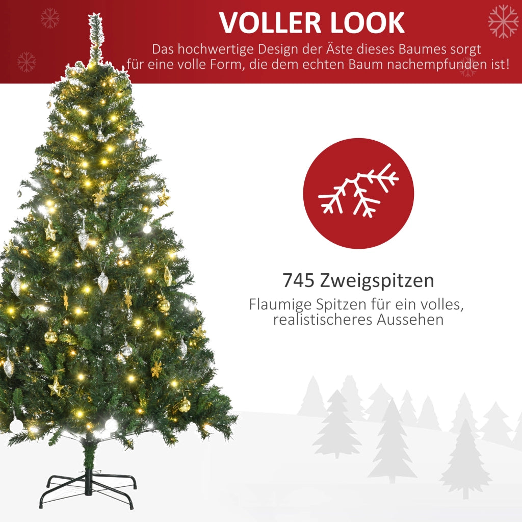 Albero di Natale artificiale 180 cm con LED e decorazioni ¨C zephmum ¨C 180 cm