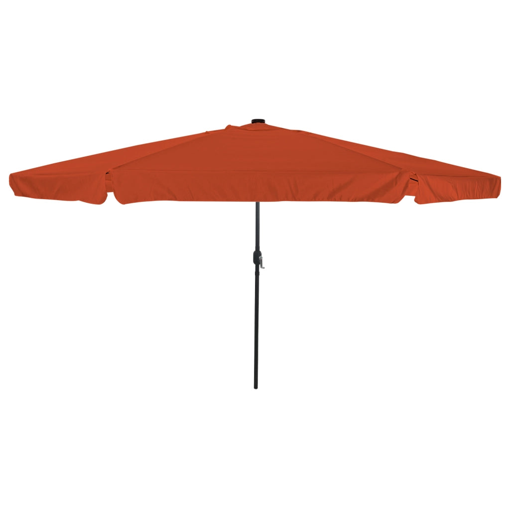 Parasol da Giardino  con Luci LED Ã¸395x245 cm Terracotta
